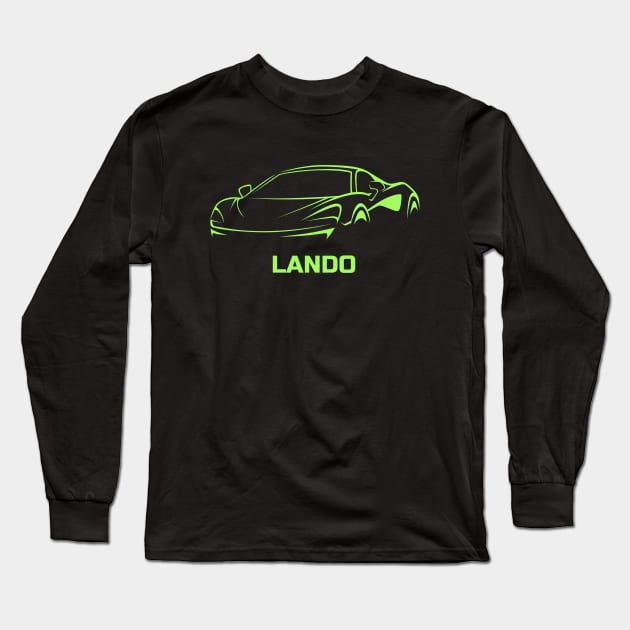 McLaren F1 Lando Norris Car Long Sleeve T-Shirt by Carsncoolstuff